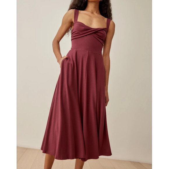 Reformation Dresses & Skirts - NWOT Reformation Ami Knit Dress Size 4/S Plum